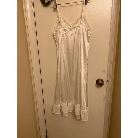 Belle Poque Lace Trim Babydoll Slip Dress V-Neck~ Satin~Y2K - Picture 2 of 16